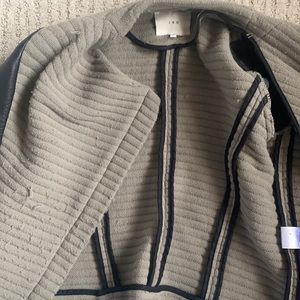 IRO size 36 wool coat with leather sleeves